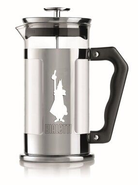 Bialetti 6860 Preziosa Stainless Steel 3-Cup French Press Coffee Maker, Silver